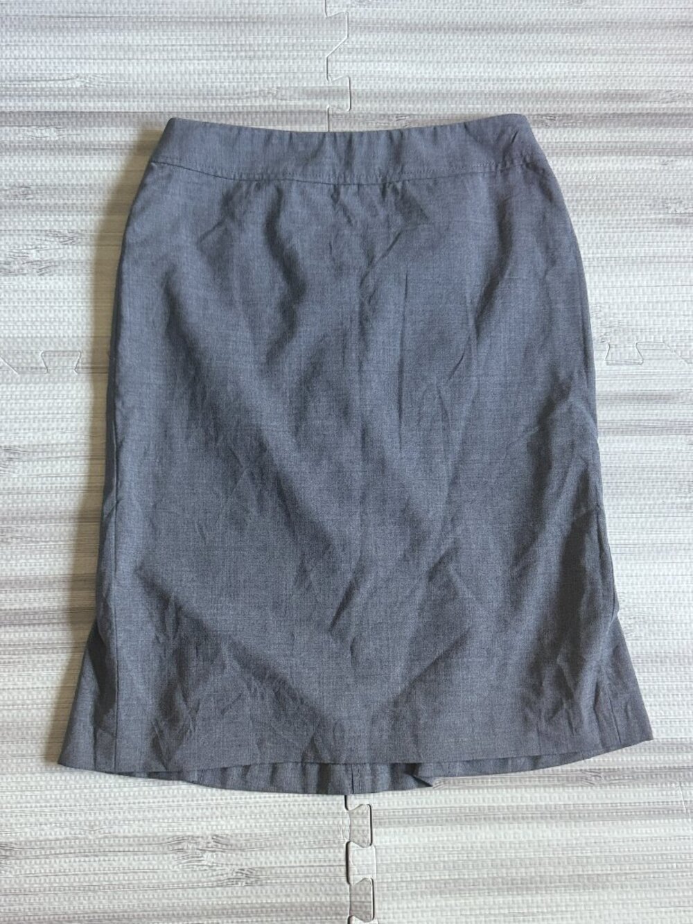 Ann Taylor Women's Gray Virgin Wool Business Pencil Skirt